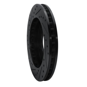 Ford Expedition Brake Rotor (1) - Front Right - R1 Concepts - Drilled & Slotted - Black - `97-`02